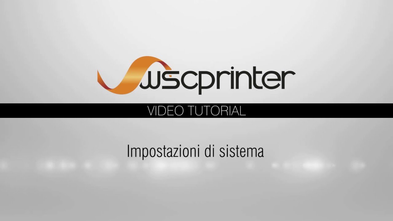 Wsc Printer - Impostazioni di sistema